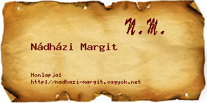 Nádházi Margit névjegykártya