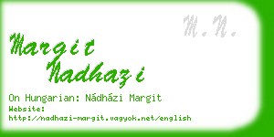 margit nadhazi business card